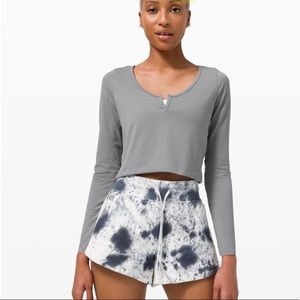 Lululemon Cropped Henley Long Sleeve